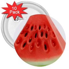 Piece Of Watermelon 3  Buttons (10 pack) 