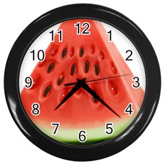 Piece Of Watermelon Wall Clocks (Black)