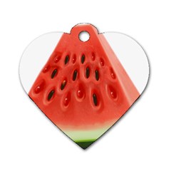 Piece Of Watermelon Dog Tag Heart (Two Sides)