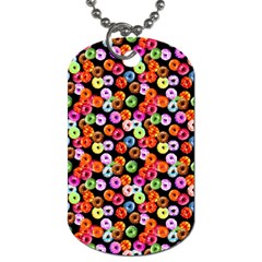 Colorful Yummy Donuts Pattern Dog Tag (one Side) by EDDArt