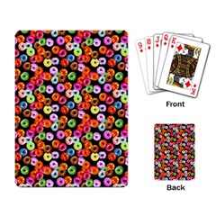 Colorful Yummy Donuts Pattern Playing Card by EDDArt