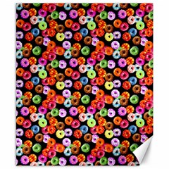 Colorful Yummy Donuts Pattern Canvas 8  X 10  by EDDArt