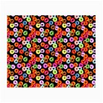 Colorful Yummy Donuts Pattern Small Glasses Cloth (2-Side) Front