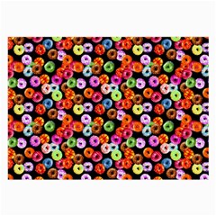 Colorful Yummy Donuts Pattern Large Glasses Cloth (2-side) by EDDArt