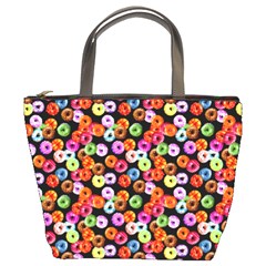 Colorful Yummy Donuts Pattern Bucket Bags by EDDArt