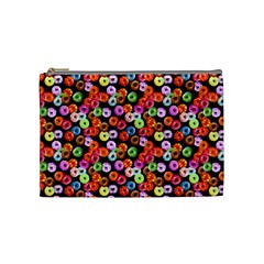 Colorful Yummy Donuts Pattern Cosmetic Bag (medium)  by EDDArt