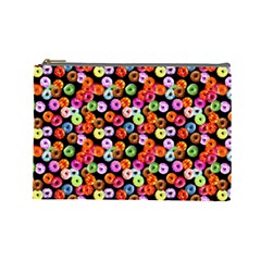 Colorful Yummy Donuts Pattern Cosmetic Bag (large)  by EDDArt