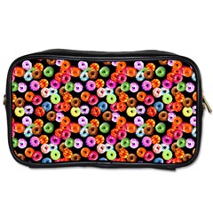 Colorful Yummy Donuts Pattern Toiletries Bags 2-side by EDDArt