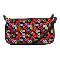 Colorful Yummy Donuts Pattern Shoulder Clutch Bags by EDDArt