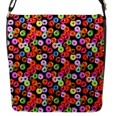 Colorful Yummy Donuts Pattern Flap Messenger Bag (s) by EDDArt