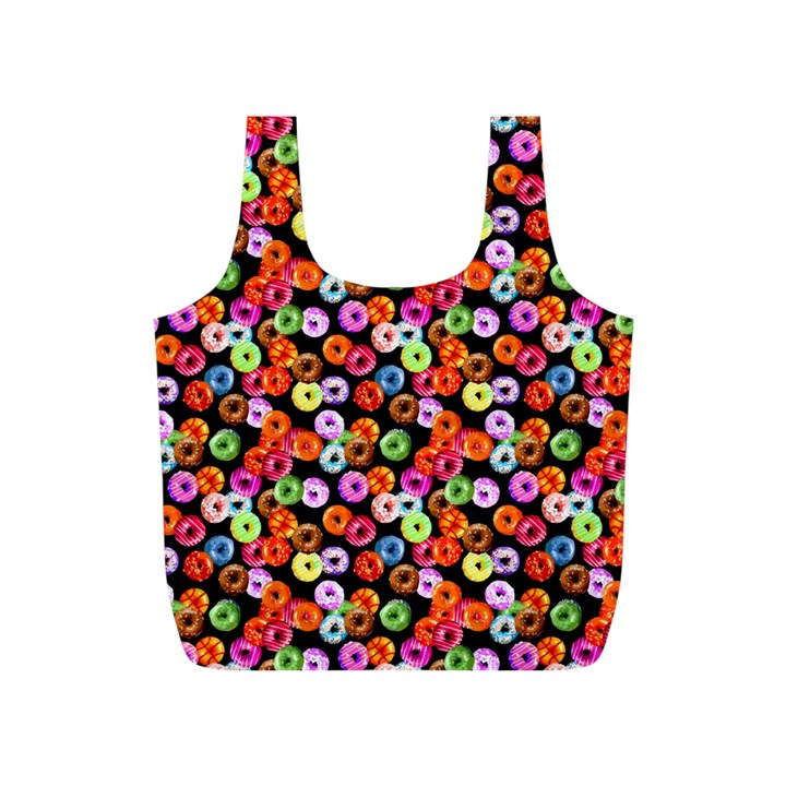 Colorful Yummy Donuts Pattern Full Print Recycle Bags (S) 