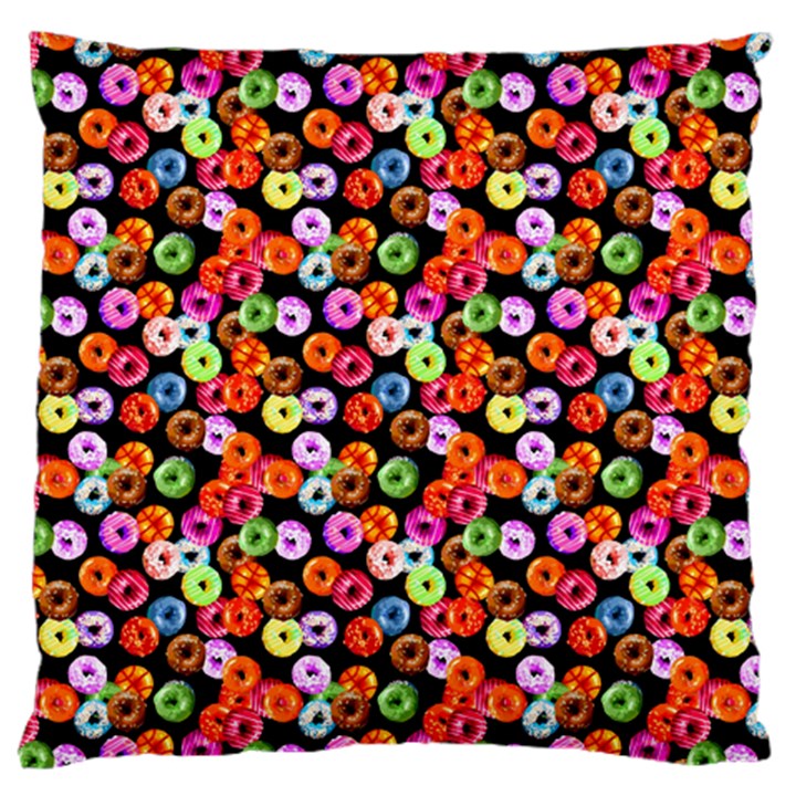 Colorful Yummy Donuts Pattern Standard Flano Cushion Case (Two Sides)