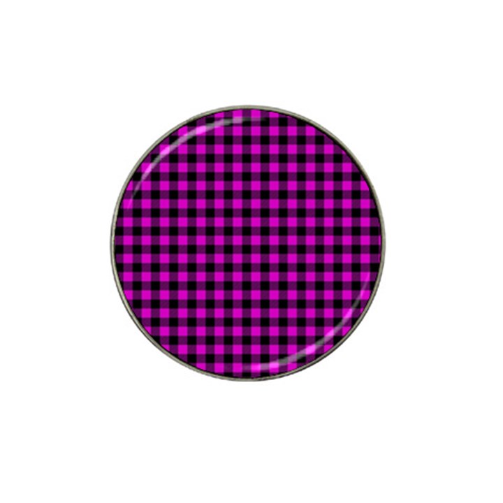 Lumberjack Fabric Pattern Pink Black Hat Clip Ball Marker (4 pack)