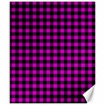 Lumberjack Fabric Pattern Pink Black Canvas 8  x 10  8.15 x9.66  Canvas - 1