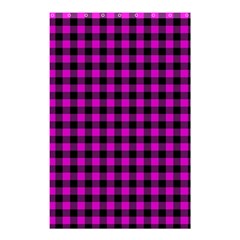 Lumberjack Fabric Pattern Pink Black Shower Curtain 48  X 72  (small)  by EDDArt