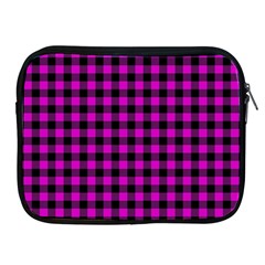 Lumberjack Fabric Pattern Pink Black Apple Ipad 2/3/4 Zipper Cases by EDDArt