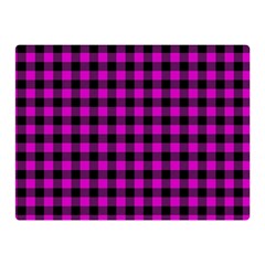 Lumberjack Fabric Pattern Pink Black Double Sided Flano Blanket (mini)  by EDDArt