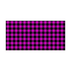 Lumberjack Fabric Pattern Pink Black Yoga Headband by EDDArt