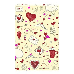 Valentinstag Love Hearts Pattern Red Yellow Shower Curtain 48  X 72  (small)  by EDDArt