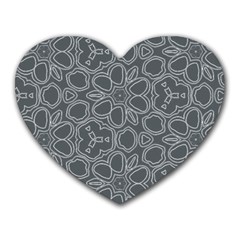 Floral Pattern Heart Mousepads by Valentinaart