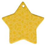 Floral pattern Star Ornament (Two Sides) Back