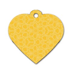 Floral pattern Dog Tag Heart (One Side)