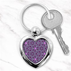 Floral Pattern Key Chains (heart)  by Valentinaart