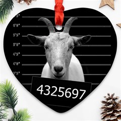 Criminal Goat  Ornament (heart) by Valentinaart