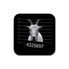 Criminal Goat  Rubber Coaster (square)  by Valentinaart