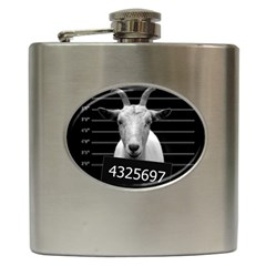 Criminal Goat  Hip Flask (6 Oz) by Valentinaart