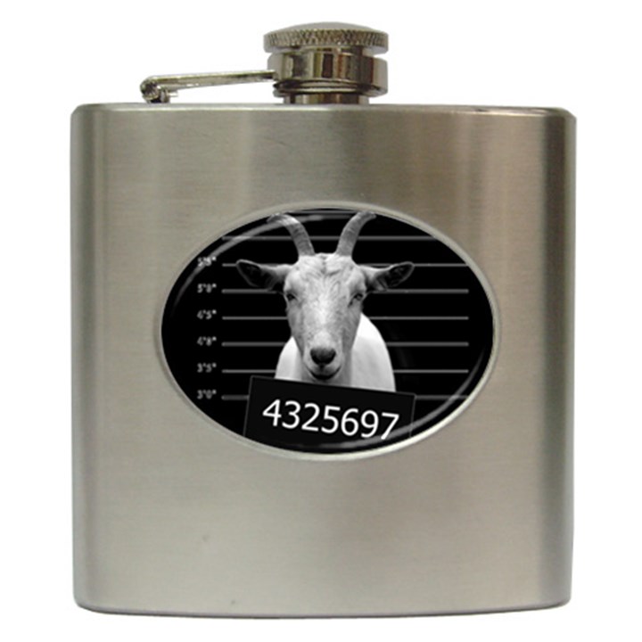 Criminal goat  Hip Flask (6 oz)