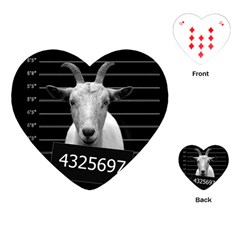 Criminal Goat  Playing Cards (heart)  by Valentinaart