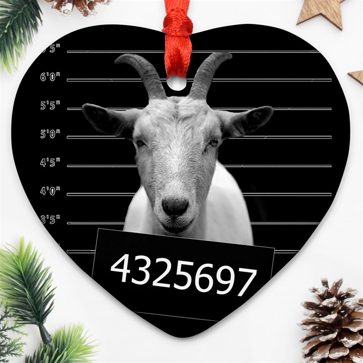 Criminal goat  Heart Ornament (Two Sides)