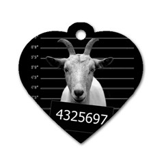 Criminal Goat  Dog Tag Heart (two Sides) by Valentinaart