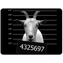 Criminal Goat  Fleece Blanket (large)  by Valentinaart