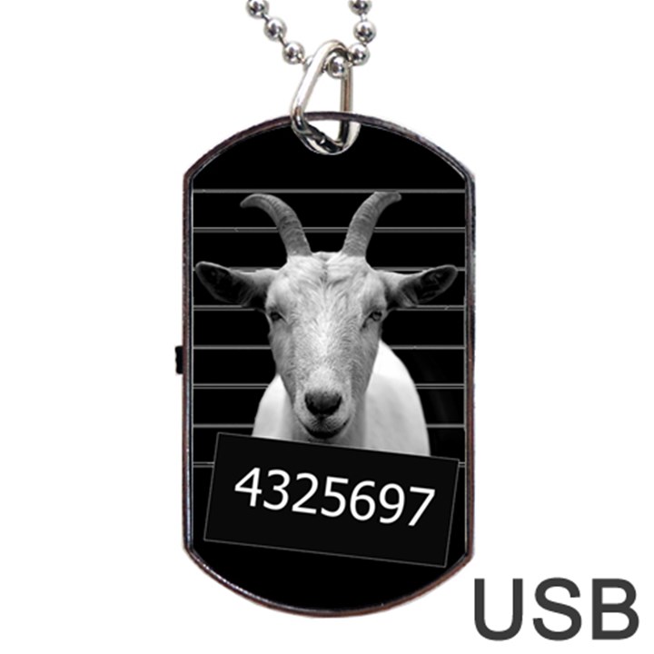 Criminal goat  Dog Tag USB Flash (Two Sides)