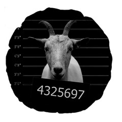 Criminal Goat  Large 18  Premium Round Cushions by Valentinaart