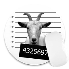 Criminal Goat  Round Mousepads by Valentinaart