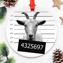 Criminal Goat  Ornament (round) by Valentinaart