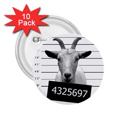 Criminal Goat  2 25  Buttons (10 Pack)  by Valentinaart