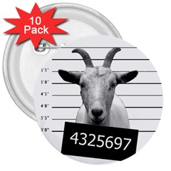 Criminal Goat  3  Buttons (10 Pack)  by Valentinaart