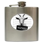 Criminal goat  Hip Flask (6 oz) Front