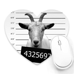 Criminal Goat  Heart Mousepads by Valentinaart