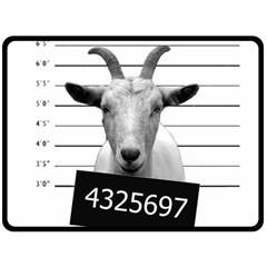 Criminal Goat  Fleece Blanket (large)  by Valentinaart