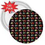 Turtle pattern 3  Buttons (100 pack)  Front