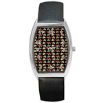 Turtle pattern Barrel Style Metal Watch Front