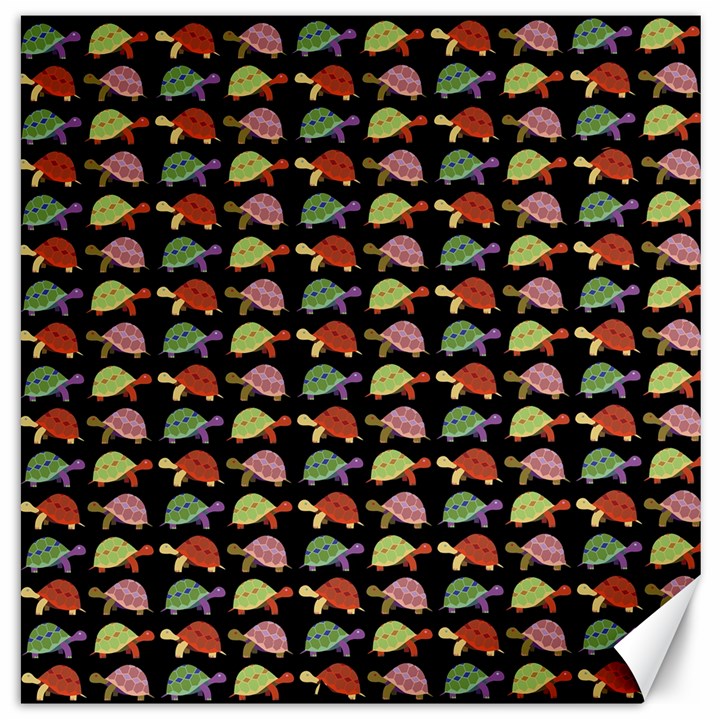 Turtle pattern Canvas 16  x 16  