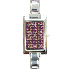 Turtle Pattern Rectangle Italian Charm Watch by Valentinaart