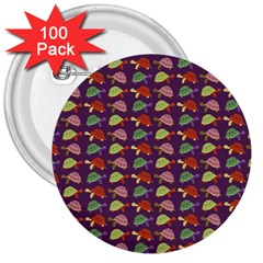 Turtle Pattern 3  Buttons (100 Pack)  by Valentinaart