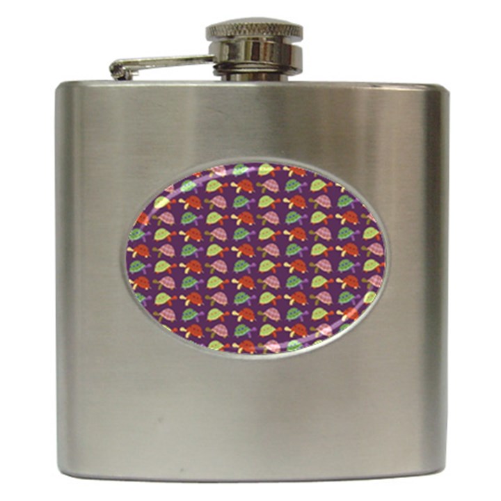 Turtle pattern Hip Flask (6 oz)